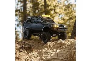 FMS FCX18 Toyota Land Cruiser 80 RC Rock Crawler Electric Brushless 4WD 1/18 Scale RTR - Black image 137280