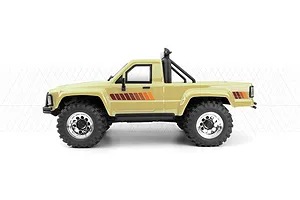 HPI Venture18 Flux-T 1985 Toyota Hilux SR5 RC Rock Crawler Electric Brushless 4WD 1/18 Scale RTR - Creme image 137648