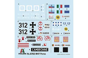 Italeri 1/35 M47 Patton Medium Tank Scaled Plastic Model Kit image 138236