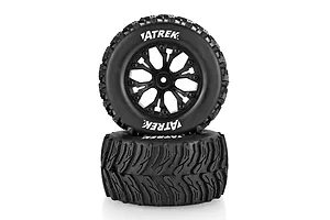 Atrek 2.8" MT-Cyclone Tyres on Black Spoke Rims - Glued Wheels 2Pcs