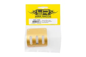 Yeah Racing gold aluminium motor guard for Team Associated RC10 in original retail packaging.