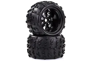 HSP 3.8" Off Road Tyres on Black Rims - Wheels 2Pcs image 13970