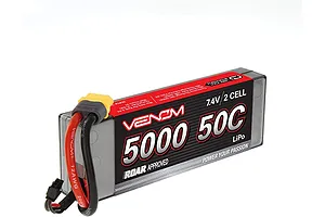 Venom 7.4V 5000mAh 50C 2S Hard Case LiPo Battery image 140140
