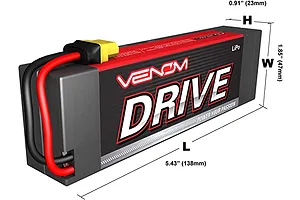 Venom 7.4V 5000mAh 50C 2S Hard Case LiPo Battery image 140142