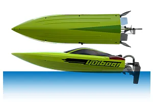 UDI Mosasaurus 22" Muscle Deep-V RC Speed Boat - Grey image 140897