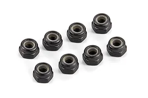 Atrek Steel 4mm Nyloc Nuts 8Pcs - Black