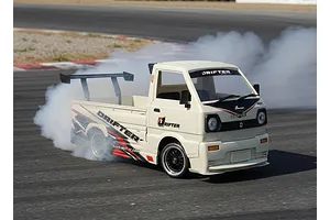 WPL D14S Suzuki Carry with Wide Body Kit RC Drift Kei Truck Electric Brushless 4WD 1/10 Scale RTR - White image 141312