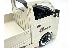 WPL D14S Suzuki Carry with Wide Body Kit RC Drift Kei Truck Electric Brushless 4WD 1/10 Scale RTR - White image 141313