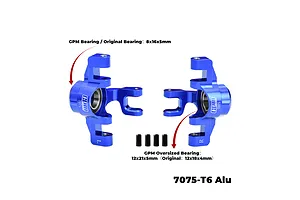 GPM Aluminium Front Steering Hubs 2Pcs - Red image 141576