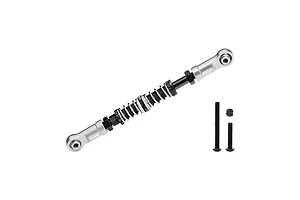 GPM Aluminium 100-113mm Servo Steering Link with Adjustable Spring - Silver