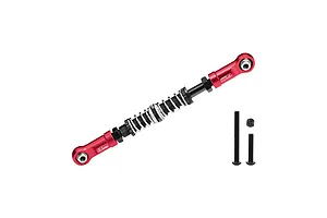GPM Aluminium 100-113mm Servo Steering Link with Adjustable Spring - Red