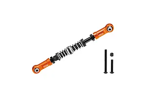 GPM Aluminium 100-113mm Servo Steering Link with Adjustable Spring - Orange