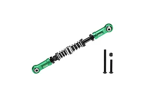 GPM Aluminium 100-113mm Servo Steering Link with Adjustable Spring - Green