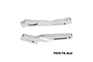 GPM Aluminium Front and Rear Chassis Braces 2Pcs - Silver
