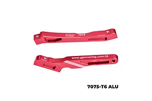 GPM Aluminium Front and Rear Chassis Braces 2Pcs - Red
