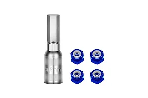 GPM 4.5mm Nyloc Wheel Nuts 4Pcs with Tool - Blue