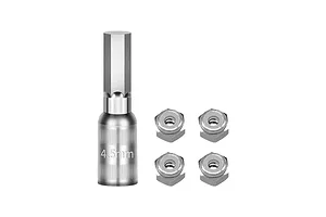 GPM 4.5mm Nyloc Wheel Nuts 4Pcs with Tool - Silver