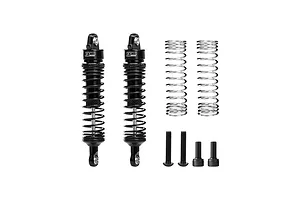 GPM Aluminium 71mm Front or Rear Adjustable Progressive Spring Shocks Set 2Pcs - Black