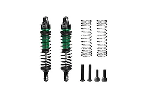GPM Aluminium 71mm Front or Rear Adjustable Progressive Spring Shocks Set 2Pcs - Green
