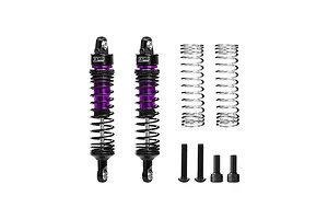 GPM Aluminium 71mm Front or Rear Adjustable Progressive Spring Shocks Set 2Pcs - Purple