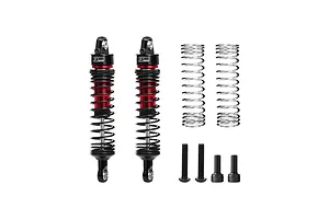 GPM Aluminium 71mm Front or Rear Adjustable Progressive Spring Shocks Set 2Pcs - Red