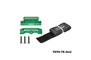 GPM Aluminium Battery Hold-Down with Strap - Green