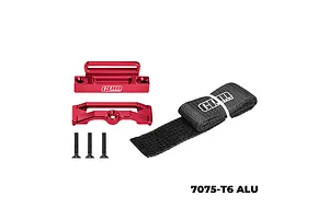 GPM Aluminium Battery Hold-Down with Strap - Red