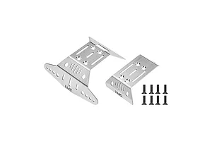 GPM Stainless Steel Front and Rear Thick Skid Plates 2Pcs - Silver