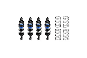 GPM Aluminium 63mm Front and Rear Adjustable Progressive Shocks Set 4Pcs - Blue
