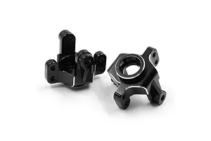 Yeah Racing Aluminium Steering Hub Carriers and Linkage Set 4Pcs - Black image 2
