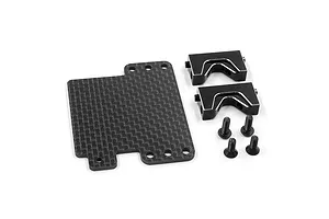 Yeah Racing Aluminium and Carbon Fibre Servo Mount Set - Black