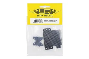 Yeah Racing TARL-002BK servo mount set in original yellow and clear plastic packaging.