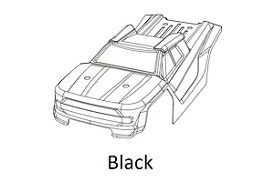 MJX RC 1/14 Truggy Painted Body Shell - Black