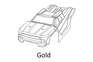MJX RC 1/14 Truggy Painted Body Shell - Gold