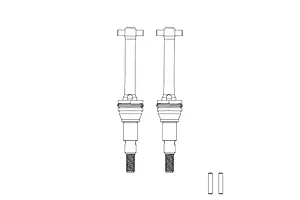 MJX RC Metal Front and Rear CVD Driveshafts 4Pcs