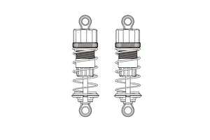 MJX RC Aluminium Adjustable Shocks 2Pcs