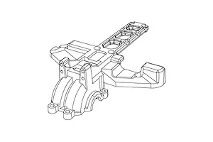 MJX RC Rear Gearbox Cover and Top Deck image 142249