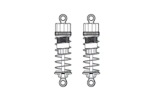 MJX RC Aluminium Front Adjustable Shocks 2Pcs