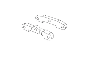 MJX RC Front and Rear Lower Suspension Arm Pin Braces 2Pcs