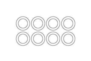 MJX RC 13x8x4mm Metal Shielded Ball Bearings 8Pcs image 142306