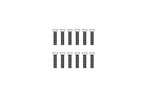 MJX RC 2.5x8mm Fine Thread Countersunk Head Screws 12Pcs
