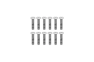 MJX RC 2.6x10mm Coarse Thread Button Head Screws 12Pcs