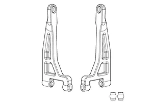 MJX RC Rear Upper Suspension Arms 2Pcs