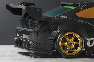 Pandora RC 1/10 Nissan S15 Silvia Raijin Thunder God Unpainted Body Shell - Carbon Edition image 7