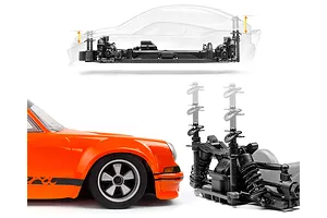HPI Sport 3 Flux 1973 Porsche 911 Carrera RSR RC Car Electric Brushless 4WD 1/10 Scale RTR - Orange image 142639