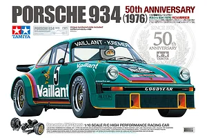 Tamiya Porsche 934 1976 50th Anniversary RC Car Electric 4WD 1/10 Scale Kit image 142796