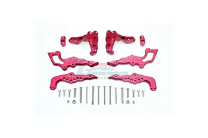 GPM Aluminium Rear Shock Mount Set - Red