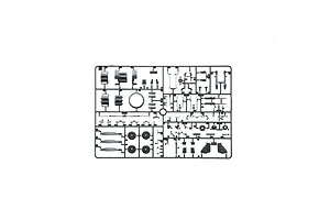 A grey plastic sprue containing various unpainted model aircraft parts for an Italeri 1/32 scale Macchi MC.200 Saetta fighter kit.