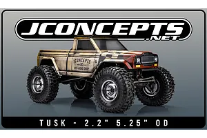 JConcepts 2.2" Tusk XL Super Soft (Green Compound) Crawler Tyres with Foam Inserts 2Pcs image 143007