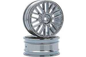 LRP 1/10 10-Spoke Black Chrome Rims 2Pcs